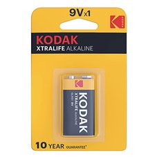 Baterie jednorzov alkalick, tukov, 9VA, 9V, Kodak, blistr, 1-pack, KOD-9VAXT, Alkaline XTRALIFE
