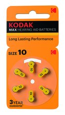 Baterie jednorzov zinkovzdun, speciln, P10, 1.45V, Kodak, blistr, 6-pack, KOD-P10BL6, zinkovzd