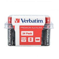 Baterie alkalick, AAA-LR03 Micro, AAA, 1.5V, Verbatim, krabika, 24-pack, 49504