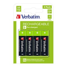 Nabjec baterie, AA (HR6), 1.2V, 2500 mAh, Verbatim, blistr, 4-pack