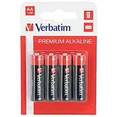 Baterie alkalick, AA (LR6), AA, 1.5V, Verbatim, blistr, 4-pack, 49921