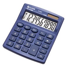 Eleven Kalkulaka SDC810NRNVE, tmav modr, stoln, desetimstn, duln napjen