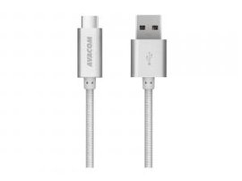 Avacom USB kabel (3.0), USB A samec - USB C samec, 1m, stbrn, blistr