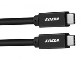 Avacom USB kabel (3.2 gen 2), USB C samec - USB C samec, 1m, Power Delivery 60W, ern, datov a nab