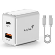 Genius Sov adaptr 20W, 2 porty, USB-C, USB-A, PD-20ACP