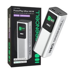 Greencell powerbanka 25200mAh 140W PD USB-C s rychlm nabjenm pro Laptop, MacBook, iPhone 16 15 14
