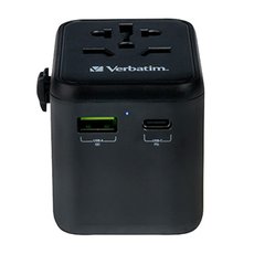 Verbatim, Cestovn adaptr univerzln World-to-World UTA-02 USB-A, USB-C, ern, 20 W