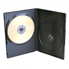 Box na 2 ks DVD, ern, slim, 9mm, 100-pack, cena za 1 ks
