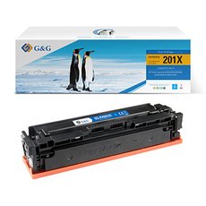 G&amp;G kompatibiln toner s HP CF401X, NT-PH201XC, HP 201X, cyan, 2300str.