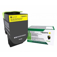 Lexmark originln toner 71B20Y0, yellow, 2300str.