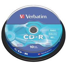 Verbatim CD-R, 43437, Extra Protection, 10-pack, 700MB, 52x, 80min., 12cm, bez monosti potisku, cak