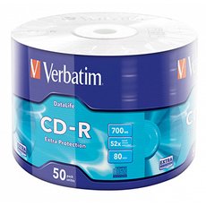 Verbatim CD-R, 43787, Extra Protection, 50-pack, 700MB, 52x, 80min., 12cm, bez monosti potisku, wra