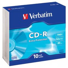 Verbatim CD-R, 43415, Extra Protection, 10-pack, 700MB, 52x, 80min., 12cm, bez monosti potisku, sli
