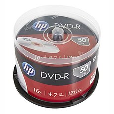 HP DVD-R, DME00025-3, 69316, 4.7GB, 16x, spindle, 50-pack, bez monosti potisku, 12cm, pro archivaci