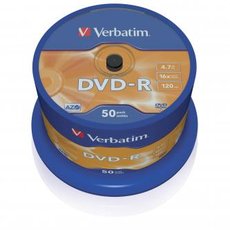 Verbatim DVD-R, Matt Silver, 43548, 4.7GB, 16x, spindle, 50-pack, bez monosti potisku, 12cm, pro ar