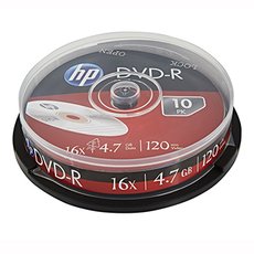 HP DVD+R, DRE00027-3, 4.7GB, 16x, cake box, 10-pack, bez monosti potisku, 12cm, pro archivaci dat