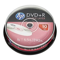 HP DVD+R DL, Double Layer, DRE00060-3, 69309, 8.5GB, 8x, cake box, 10-pack, bez monosti potisku, 12