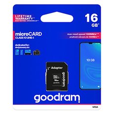 Goodram pamov karta Micro Secure Digital Card, 16GB, micro SDHC, M1AA-0160R12, UHS-I U1 (Class 10