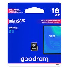 Goodram pamov karta Micro Secure Digital Card, 16GB, micro SDHC, M1A0-0160R12, UHS I U1 (Class 10
