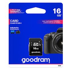 Goodram pamov karta Secure Digital Card, 16GB, SDHC, S1A0-0160R12, UHS-I U1 (Class 10)