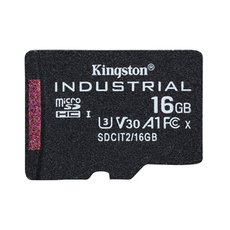 Kingston pamov karta Industrial C10, 16GB, micro SDHC, SDCIT2/16GBSP, UHS-I U3 (Class 10), V30, A