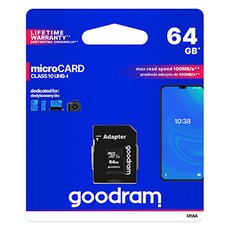 Goodram pamov karta Micro Secure Digital Card, 64GB, micro SDXC, M1AA-0640R12, UHS-I U1 (Class 10