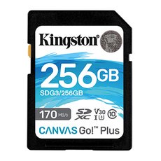 Kingston pamov karta Canvas Go! Plus, 256GB, SDXC, SDG3/256GB, UHS-I U3 (Class 10), V30