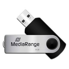 MediaRange USB flash disk, USB USB 2.0, 8GB, ern, MR908, USB-A