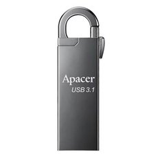 Apacer USB flash disk, USB 3.0, 16GB, AH15A, stbrn, AP16GAH15AA-1, USB A, s karabinkou