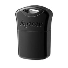 Apacer USB flash disk, USB 2.0, 16GB, AH116, ern, AP16GAH116B-1, USB A, s krytkou