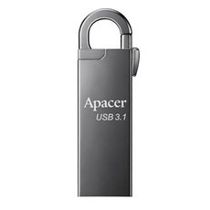 Apacer USB flash disk, USB 3.0, 32GB, AH15A, stbrn, AP32GAH15AA-1, USB A, s karabinkou