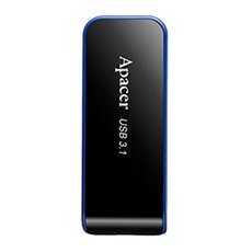 Apacer USB flash disk, USB 3.0, 32GB, AH356, ern, AP32GAH356B-1, USB A, s vsuvnm konektorem