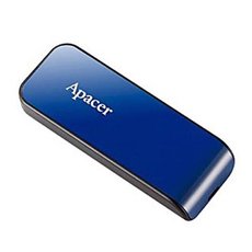 Apacer USB flash disk, USB 2.0, 32GB, AH334, modr, AP32GAH334U-1, USB A, s vsuvnm konektorem