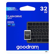 Goodram USB flash disk, USB 2.0, 32GB, UPI2, ern, UPI2-0320K0R11, USB A, s krytkou