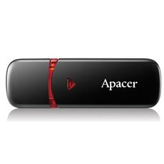 Apacer USB flash disk, USB 2.0, 64GB, AH333, ern, AP64GAH333B-1, USB A, s krytkou