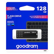 Goodram USB flash disk, USB 3.0, 128GB, UME3, ern, UME3-1280K0R11, USB A, s krytkou