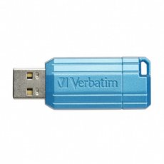 Verbatim USB flash disk, USB 2.0, 128GB, Store,N,Go PinStripe, modr, 49461, pro archivaci dat