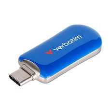 Verbatim USB flash disk, USB C, 128GB, Plectra, modr, 30233, USB C