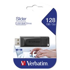 Verbatim USB flash disk, USB 2.0, 128GB, Slider, ern, 49328