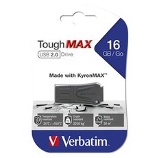 Verbatim USB flash disk, USB 2.0, 16GB, ToughMAX, ern, 49330, USB A, kompozitn materil KyronMAX(