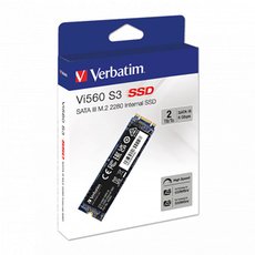 Intern disk SSD Verbatim intern M.2 SATA III, 2000GB, 2TB, Vi560, 49365, 550 MB/s-R, 500 MB/s-W