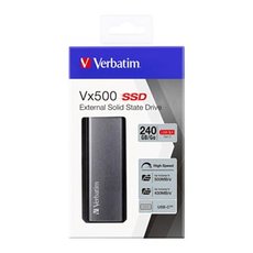 SSD Verbatim 2.5&quot;, extern USB 3.0 (3.2 Gen 1), 240GB, Vx500, 47442