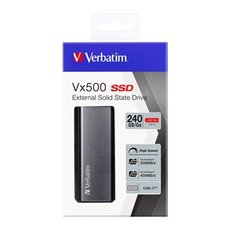 SSD Extern Verbatim Vx500, 47442, 240GB, stbrn, 2.5&quot;, USB-C