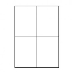 Logo etikety 105mm x 148mm, A4, matn, bl, 4 etikety, 140g/m2, baleno po 25 ks, pro inkoustov a l