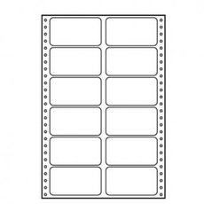 Tabelan etikety 89 x 48.8 mm, A4, dvouad, bl, 12 etiket, baleno po 25 ks, pro jehlikov tisk