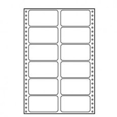 Tabelan etikety 89 x 48.8 mm, A4, dvouad, bl, 12 etiket, baleno po 25 ks, pro jehlikov tisk