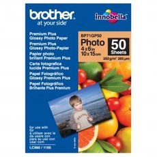 Brother Premium Glossy Photo Paper, BP71GP50, foto papr, leskl, bl, 10x15cm, 4x6&quot;, 260 g/m2