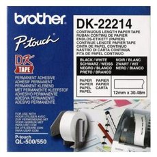 Brother paprov role 12mm x 30.48m, bl, 1 ks, DK22214, pro tiskrny ttk