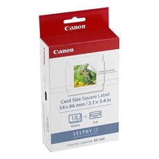 Etikety Canon Selphy CP XXX, bl, 18, ks KC18IS, pro termosubliman tiskrny, 54x86mm, vetn napa