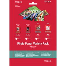 Canon Photo Paper Variety Pack VP-101, VP-101, foto papr, 5x PP201, 5x SG201 (10x15cm), 5x MP101, 5